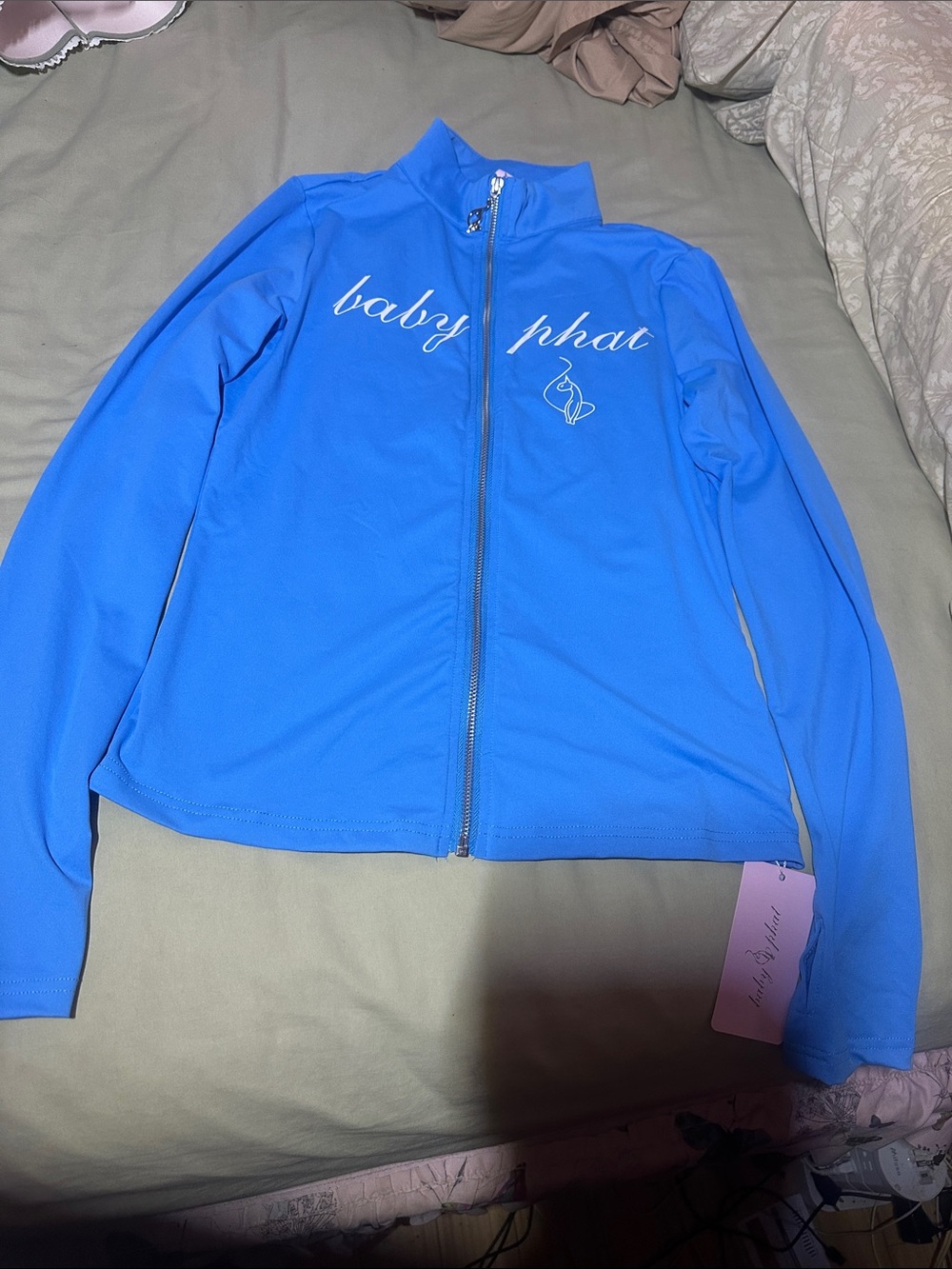 Baby Phat Royal Blue Zip-Up Varsity Jacket